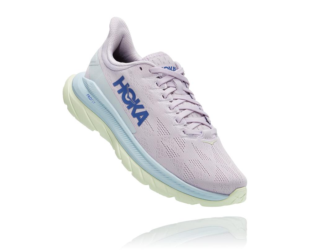 Hoka Mach 4 Ženske Tekaški Čevlji Vijolicna / Modra SI-829573V